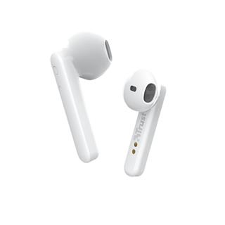 Trust Primo Touch Bluetooth Wireless Earphones, bílá