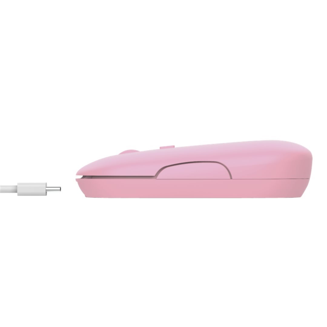 Trust Puck Rechargeable Bluetooth Wireless Mouse, ružová 24125