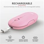 Trust Puck Rechargeable Bluetooth Wireless Mouse, ružová 24125