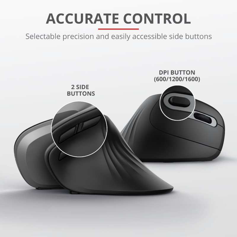 Trust Verro Ergonomic Wireless Mouse 23507