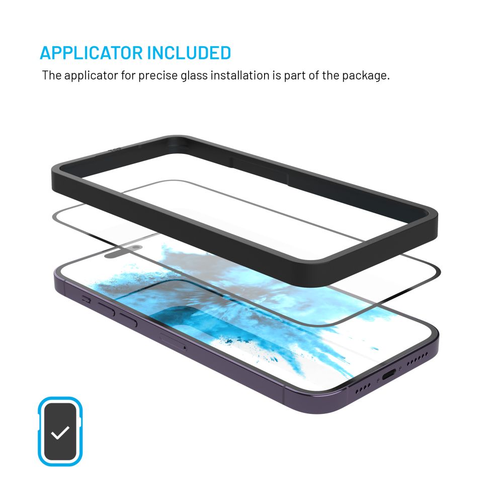 Tvrzené sklo FIXED Full-Cover s aplikátorem pro Apple iPhone 17 Pro Max, 2ks, černé