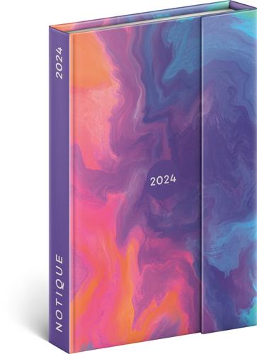 Týdenní magnetický diář Sunset 2024, 11 × 16 cm