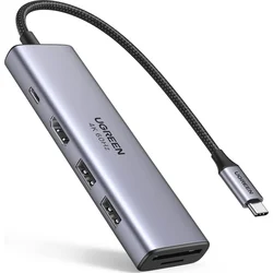 UGREEN 60384 Prevodník USB-C/HDMI+2USB 3.0 A+SD/TF+PD