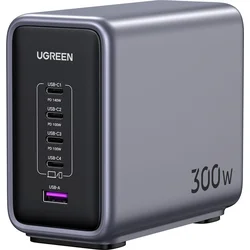 UGREEN 90903B USB-A, USB-C 300W GaN rýchla nabíjačka