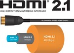 Ultra High Speed HDMI 2.1 optický fiber kábel 8K@60Hz, pozlátený 50 m