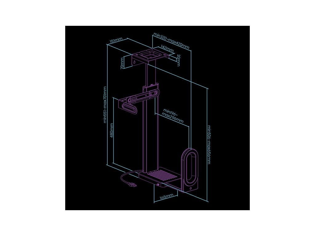 ULTRADESK Flank držák PC pod stůl
