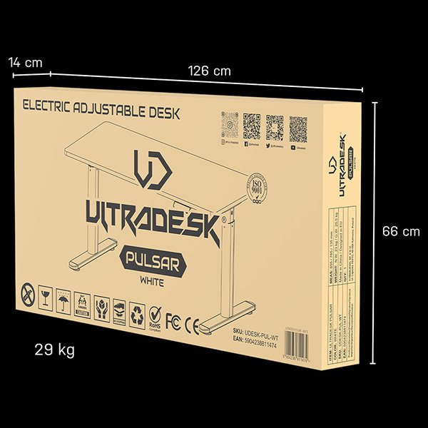 ULTRADESK Pulsar biely