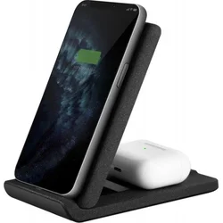 UNIQ Vertex Duo 2 in 1 15W stojan pre rýchle bezdrôtové nabíjanie, šedý UNIQ-VERTEXDUO-DGREY