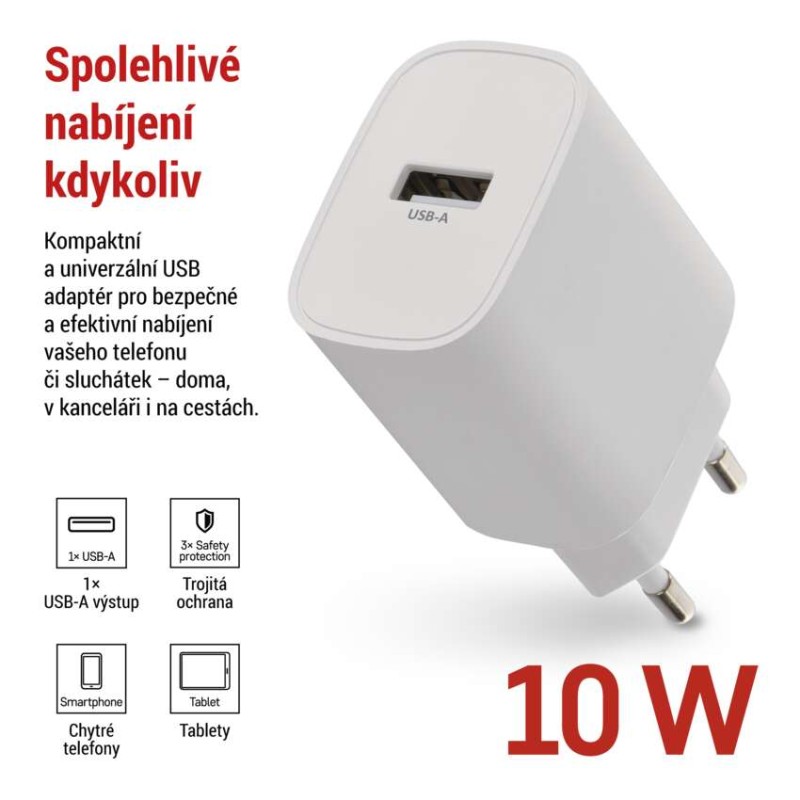 Univerzálny USB adaptér BASIC do siete 10 W max.