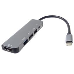 USB-C na HDMI + USB3.0 + 2x USB2.0 + PD(power delivery) adaptér