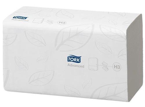 Uteráky TORK, biele, papierové, jednorazové, skladané, systém H3