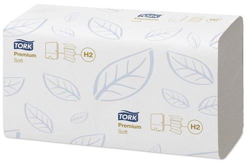 Uteráky TORK "Premium Interfolded", extra biele, papierové, skladané, systém H2