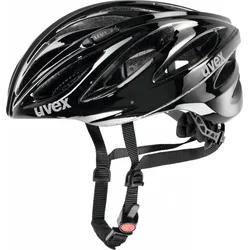 UVEX Boss Race black (52-56cm) 00046488 Extrémně lehké helma Uvex boss race byla přímo navržená pro silniční cyklisty a jezdce na horských kolech. - Helmy
