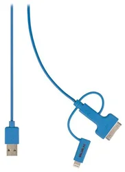 Valueline Synchronizační a nabíjecí kabel, zástrčka USB 2.0 A – zástrčka Micro B s přiloženým adaptérem Lightning a 30pinovým doko
