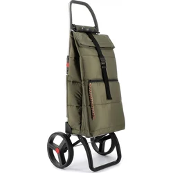 Veľká nákupná taška na kolieskach Rolser BIG Polar 2Logic RSG, khaki - zelená