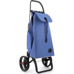 Veľká nákupná taška na kolieskach Rolser I-Max Tweed 2 Logic RSG, modrá