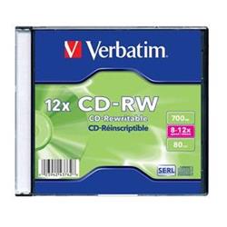 Verbatim CD-RW 12x, 700MB, 1 ks (Jewel)