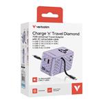 Verbatim Charge 'n' Travel fialový (70 W)