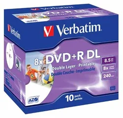 Verbatim DVD+R 8,5GB 8x PRINTABLE DoubleLayer box 10pck/BAL