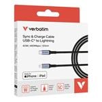 Verbatim Lightning->C kábel Sync & Charge 60W čierny