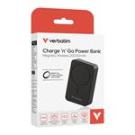 Verbatim magnetická bezdrátová powerbanka Charge 'n' Go Essentials, 20000mAh, černá