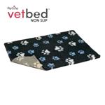 Vetbed anti-slip / Drybed Graphite blue and white DELUXE 100 x 75 cm, vlas 30 mm