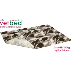 Vetbed protiskluz/Drybed camo-poušť 75 x 50 cm, vlas 30 mm
