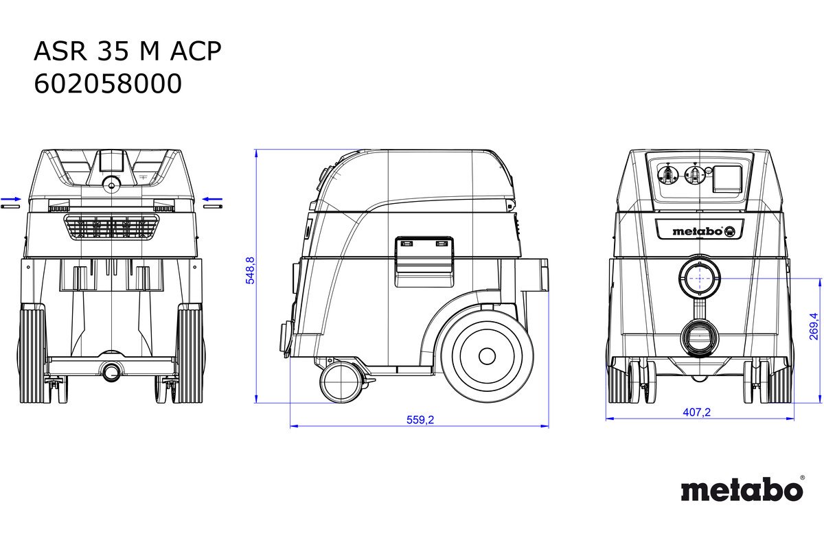 Viacúčelový vysávač METABO ASR 35 M ACP (602058000)
