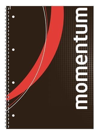 VICTORIA Blok na psaní "Momentum", čtverečkovaný, drátěná kroužková vazba, A4, 90 listů