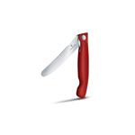 Victorinox Skládací svačinový nůž Swiss Classic, červený, vlnkované ostří