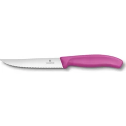 Victorinox Steak nůž vlnkované ostří, 12 cm, růžový