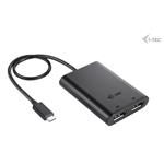 Video adaptér i-tec USB-C Dual 4K/60Hz (single 8K/30Hz) DP