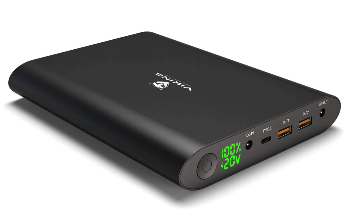 Viking notebooková power banka Smartech II Quick Charge 3.0 40000mAh, šedá