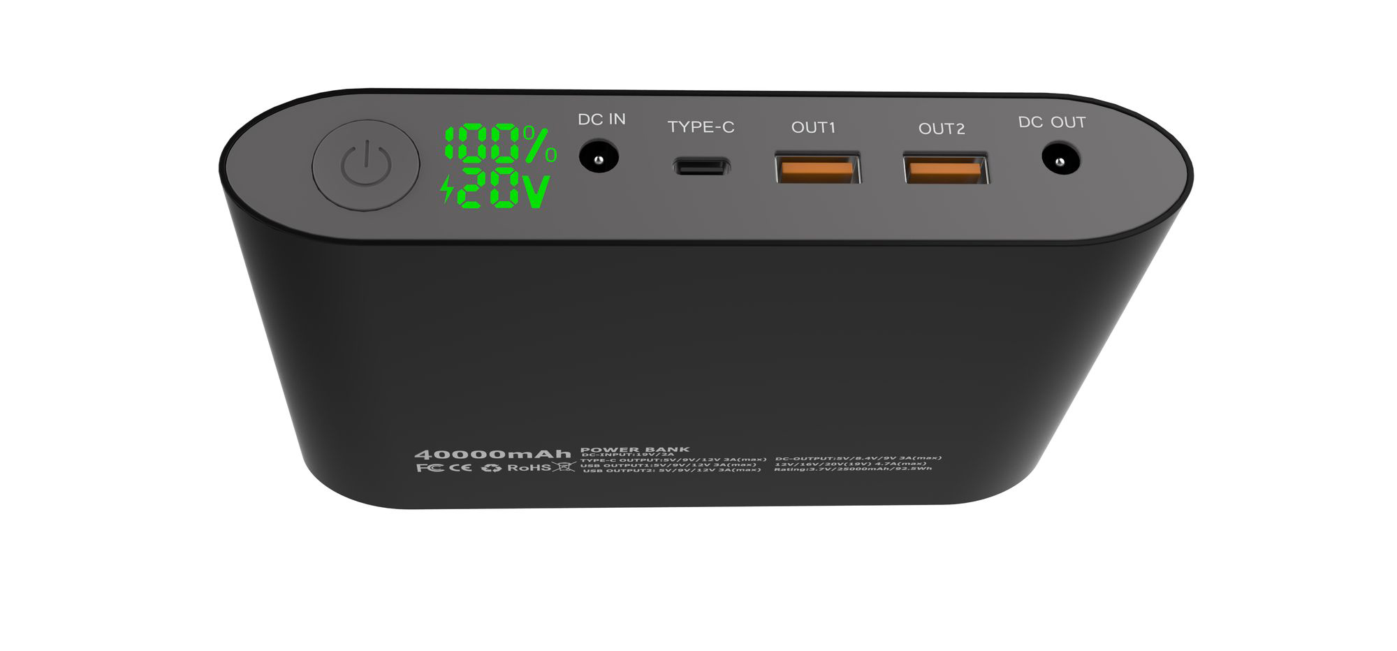 Viking notebooková power banka Smartech II Quick Charge 3.0 40000mAh, šedá