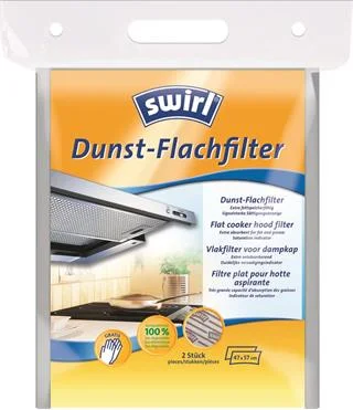 Vírivý pachový filter pre ploché odsávače pár