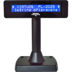 Virtuos FL-2025MB 2x20 LCD displej pre zákazníkov, USB, čierny