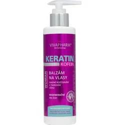 Vivapharm Keratinový regenerační balzám na vlasy s kofeinem pro ženy 200ml