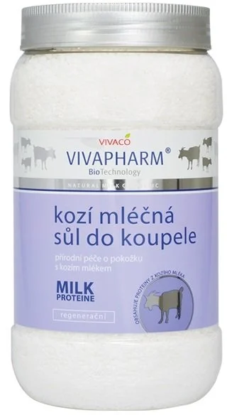 Vivapharm Kúpeľová soľ s kozím mliekom 1200g