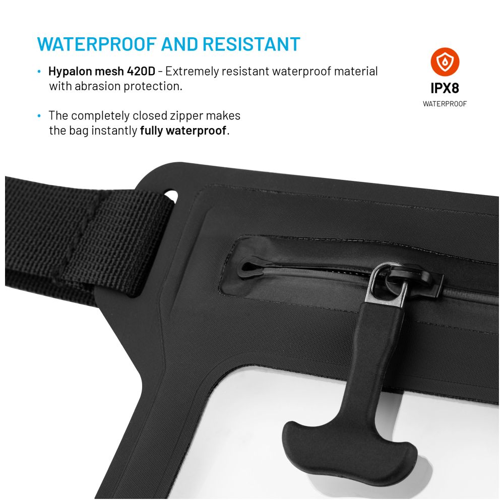 Vodotesný pás FIXED Dry Belt z hypalónu s certifikáciou IPX8, čierny