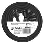 Vonkajší predlžovací kábel 25 m / 2 zásuvky / čierna / guma / 230 V / 1,5 mm2