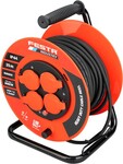 Vonkajší predlžovací kábel na bubne FESTA INDUSTRY 3x1,5 mm, 25 m, 230 V, max. 3680 W, 4 zásuvky, gumový, IP44
