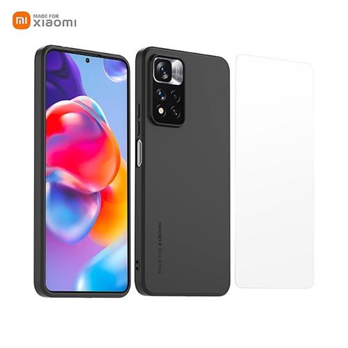 Vyrobené pre Xiaomi TPU kryt + tvrdené sklo pre Redmi Note 11 Pro+ 5G Black
