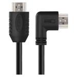Vysokorýchlostný kábel HDMI 2.0 A vidlica - A vidlica 90° 3 m