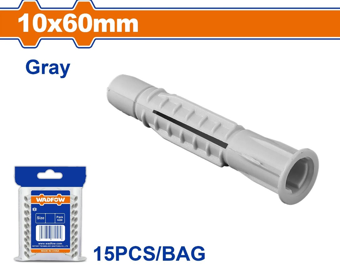 Wadfow Hmoždinka univerzální 10x60mm, sada 15 ks