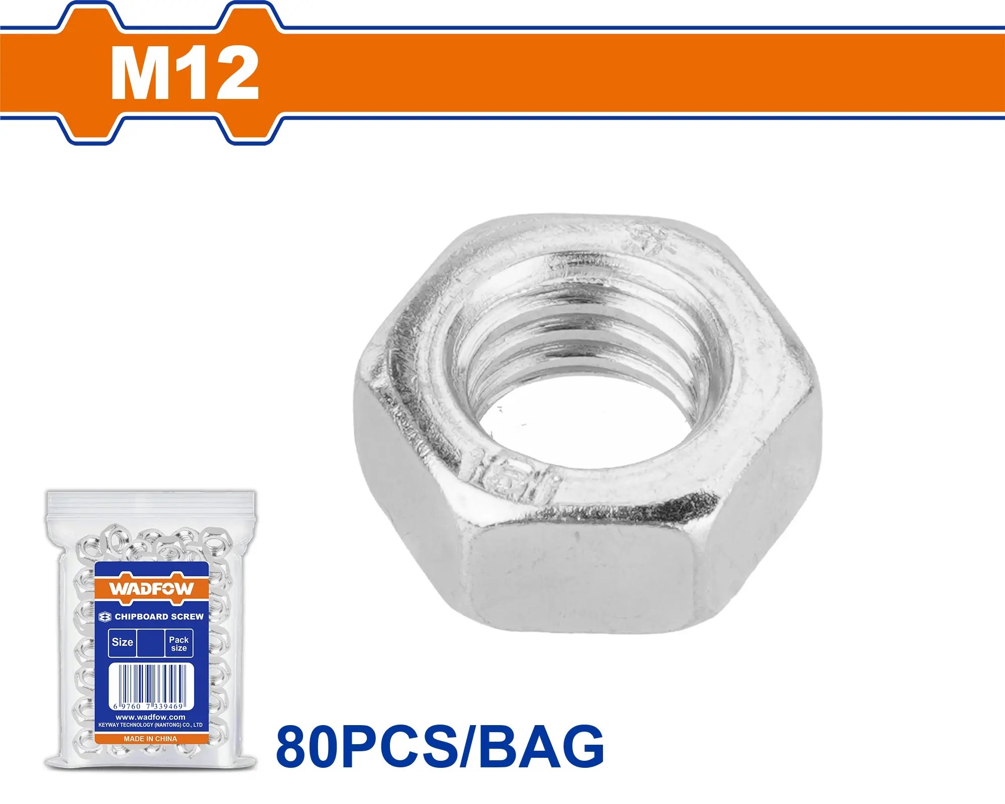 Wadfow Matice šestihranná sada M12 80 ks