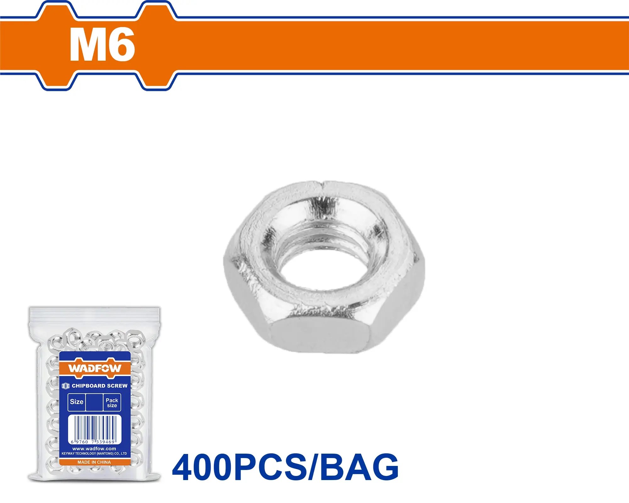 Wadfow Matice šestihranná sada M6 400 ks