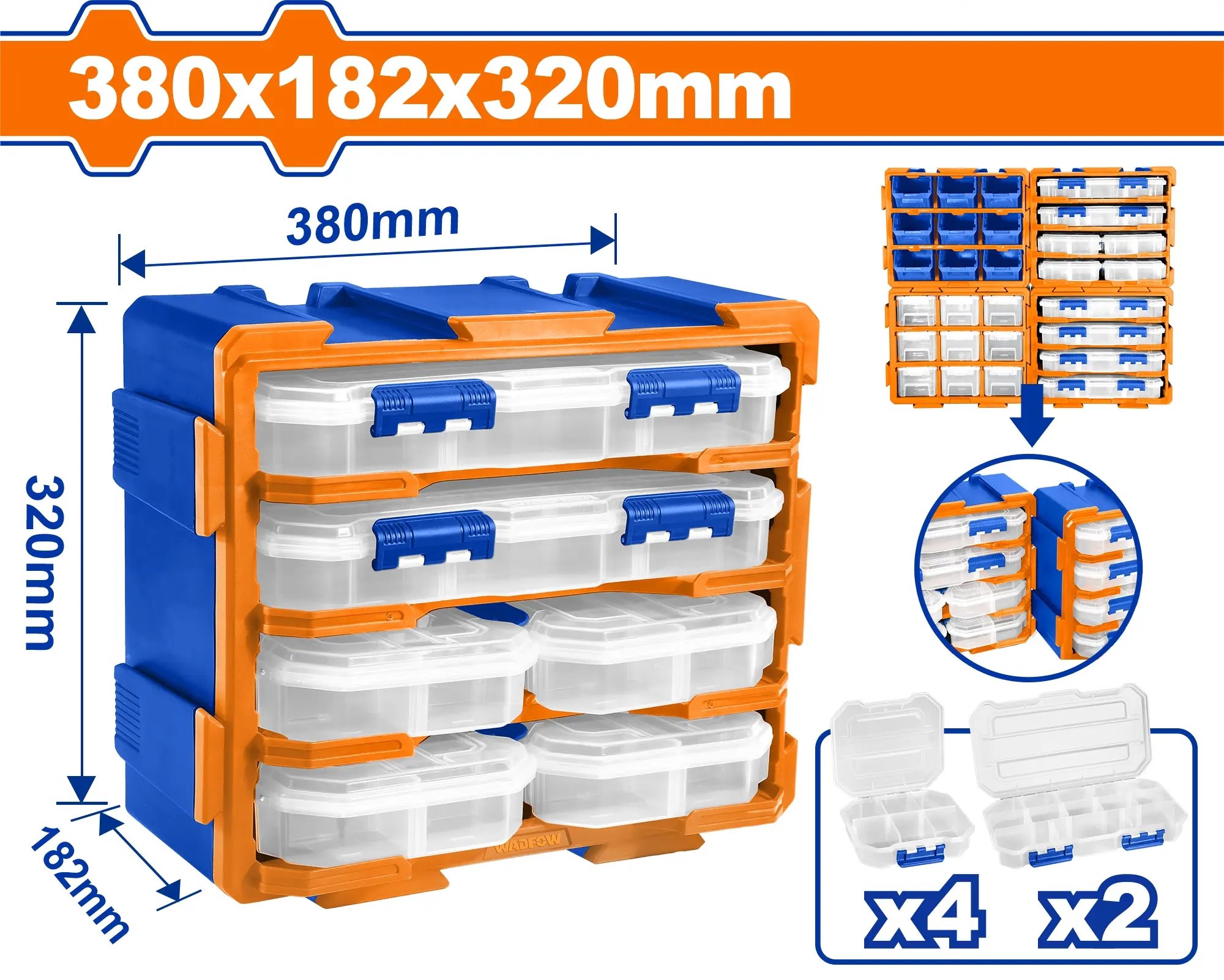 Wadfow Věž modulární skladovací 380x182x320mm