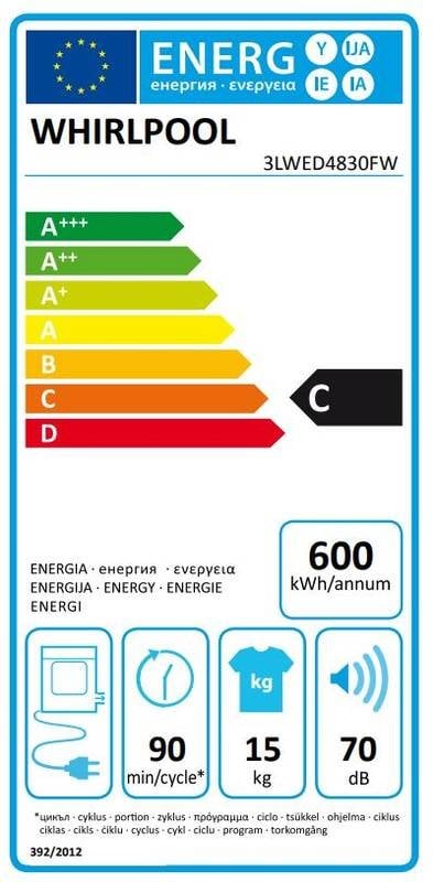 Whirlpool 3LWED4830FW