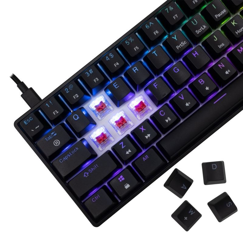 White Shark SHINOBI 2, černá (US + červené switche)