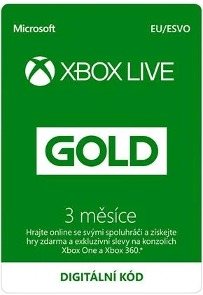 Xbox Live Gold - zlaté členství 3 měsíce ESD (EU)